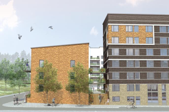 Kista Äng, flerbostadshus detaljplan Stockholm 6