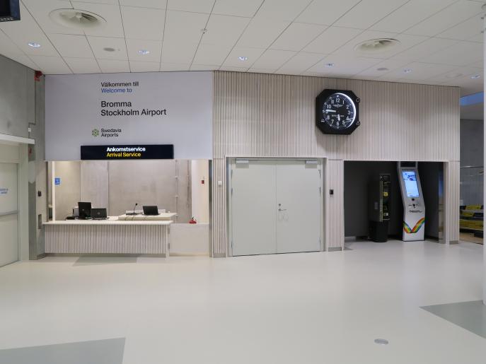 Bromma ny ankomsthall, flygplats Stockholm 10